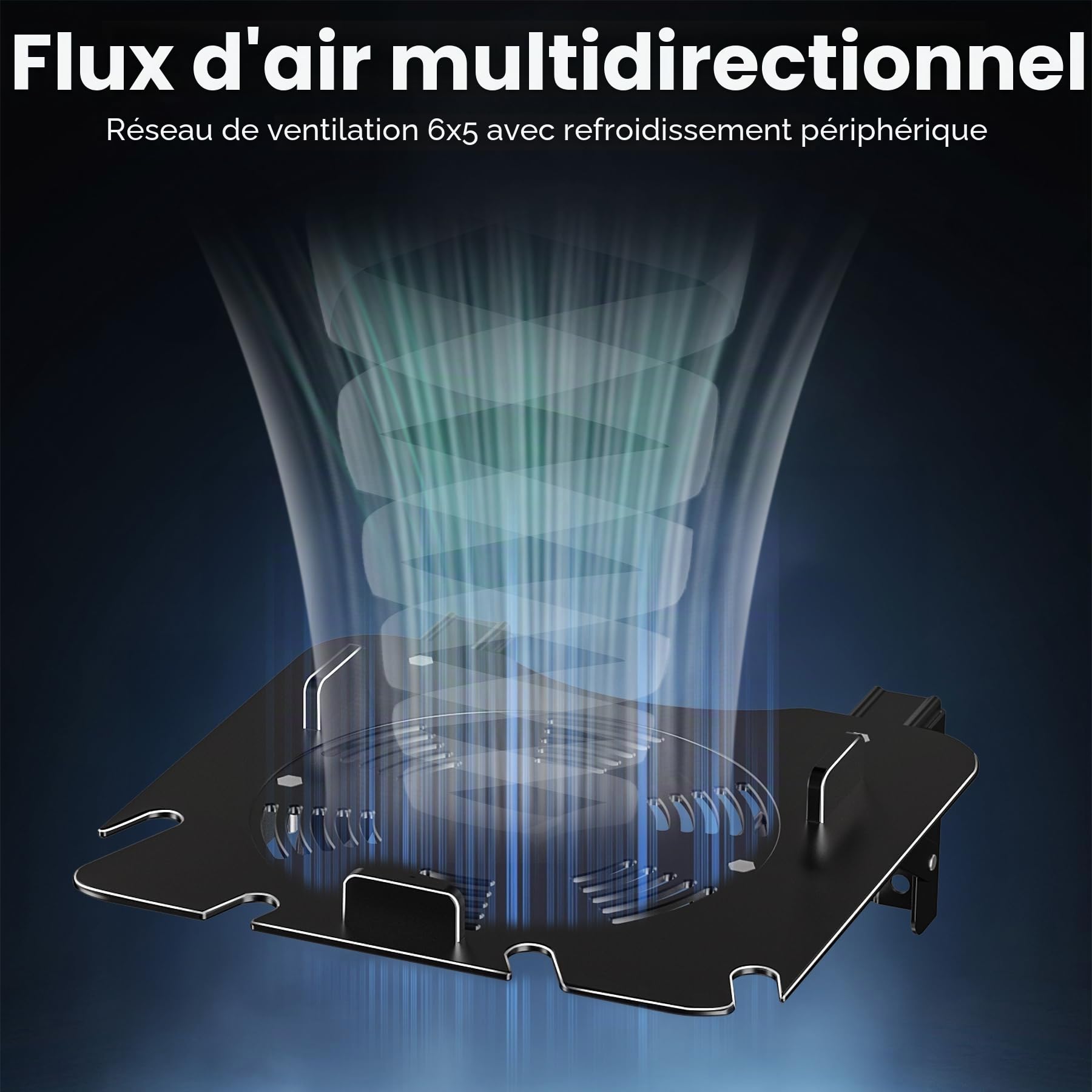 Support mural pour Xbox Series X avec grille d'aération – Support pliable en aluminium avec rangement pour manette | Base sécurisée et installation facile (noir)