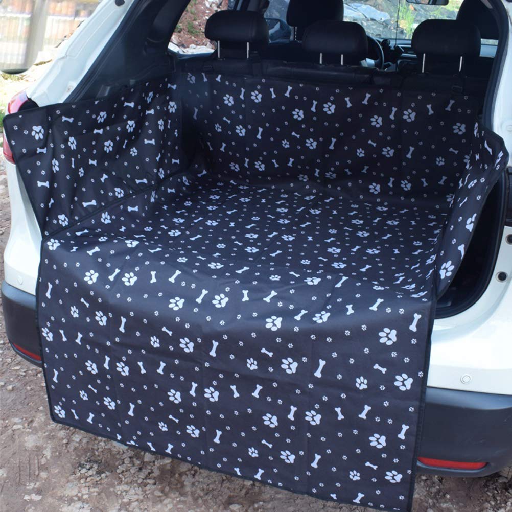 POPETPOP 1pezzi Tappetino Per Bagagliaio Auto Per Cani e Gatti Coprisedile Posteriore Pieghevole Per Suv e Auto Protezione Antigraffio e Antimorsi Lavabile Nero