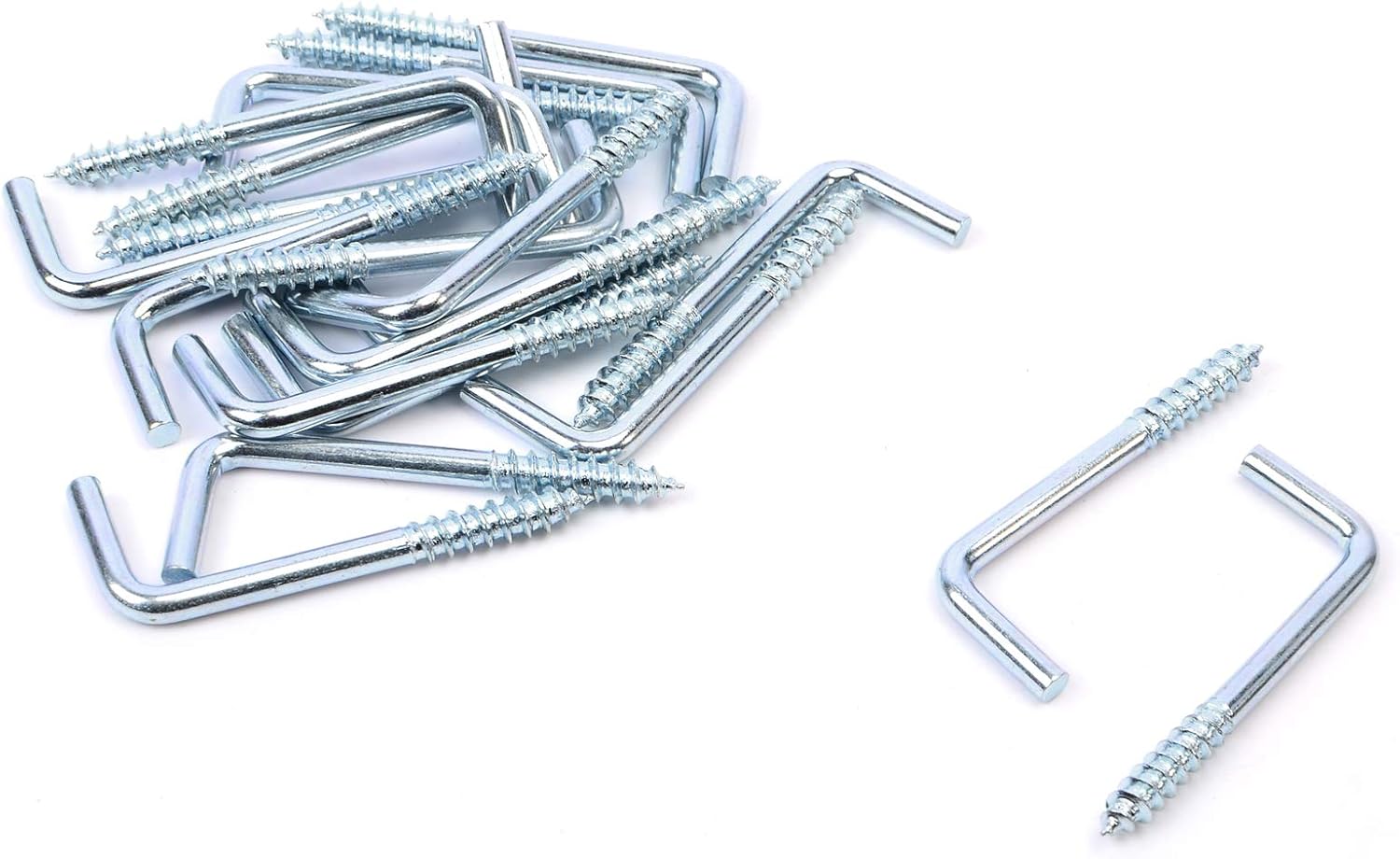 AnvFlik 20PCS M4x38mm L Shape Hooks Zinc Plated RightAngle Hooks 7