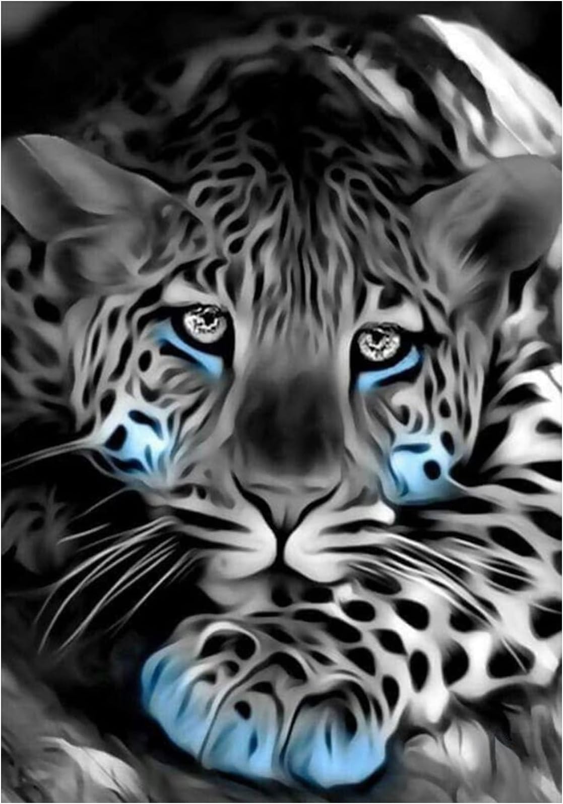 AIRDEA 5D Diamond Painting Kits for Adults Beginners DIY Round Tiger Diamond Art for Kids Full Drill Tiger Diamond Painting Kits Animal Diamond Art Painting for Home Wall Decor 11.8x15.7 inch