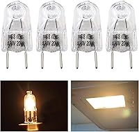 Vista 5 de Paquete de 4 bombillas de microondas aptas para horno GE Samsung Kenmore Maytag Elite sobre la estufa, bombilla halógena con base G8 bi-pin 20W 120V