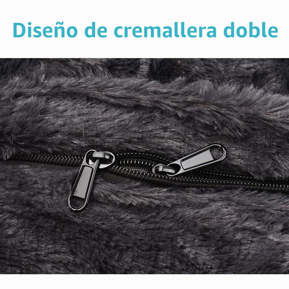 Funda para silla de bean, funda para silla de cama de esponja, funda protectora para dormitorio doble, balcón, sofá grande, redondo, suave, mullido, sin rellenos, solo funda