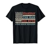Grandpaw The Myth The Snack Dealer Fathers Day Dog Grandpa T-Shirt
