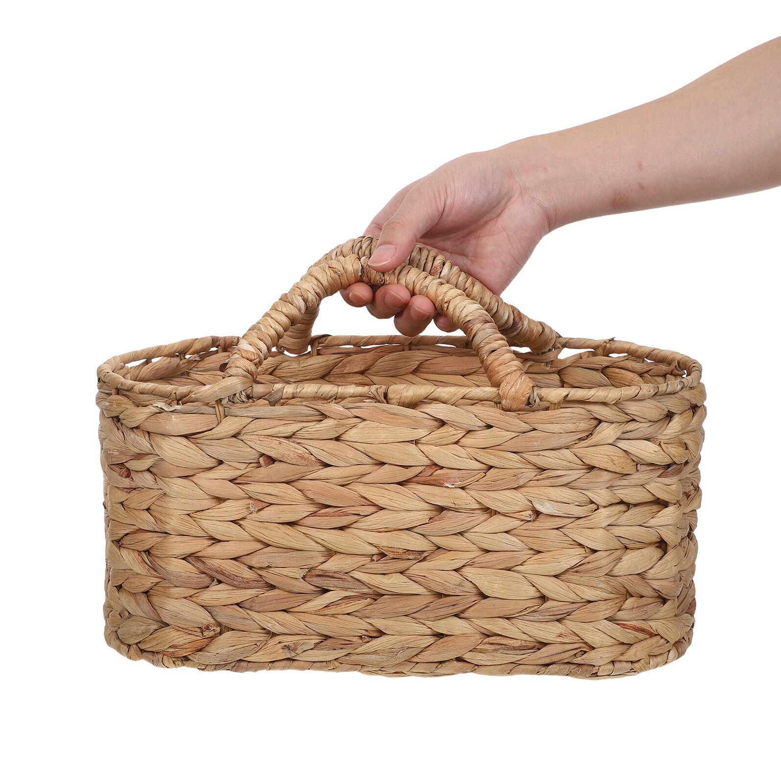 tkany kosz do przechowywania koszyk na chleb Organizator półki Kosz w kwiaty ślubne do przechowywania warzywny Light Brown