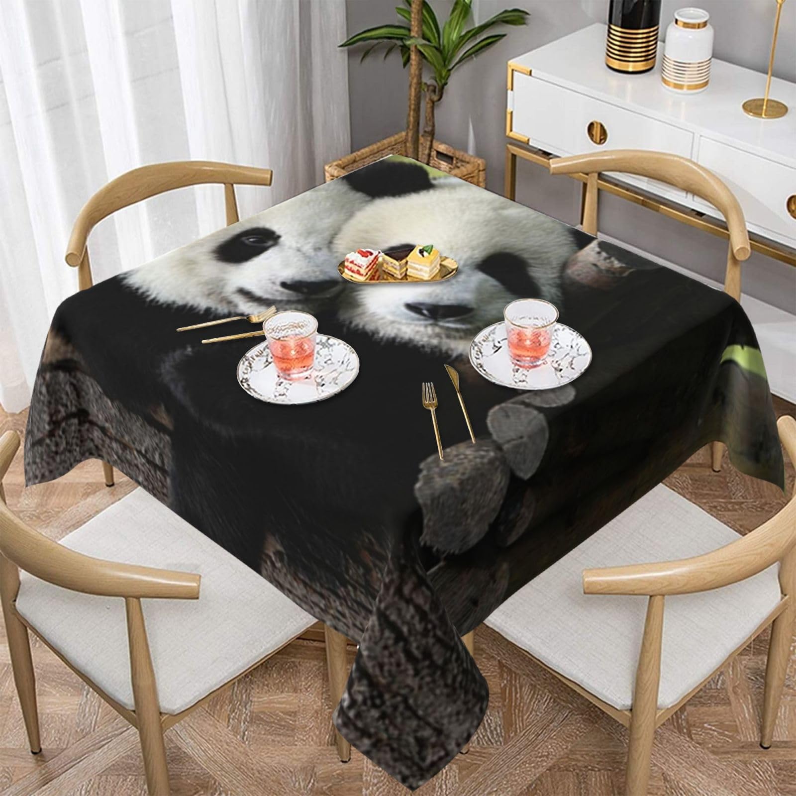 Nappe carrée panda de qualité supérieure en tissu imperméable