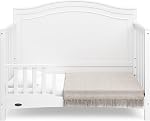 Graco Paris 4-in-1 Convertible Crib - Elegant Detailed Headboard, Converts to Toddler Bed, Daybed, Full-Size Bed, Non-Toxic Finish, Expert Tested for Safer Sleep, Fits Standard Crib Mattress, White