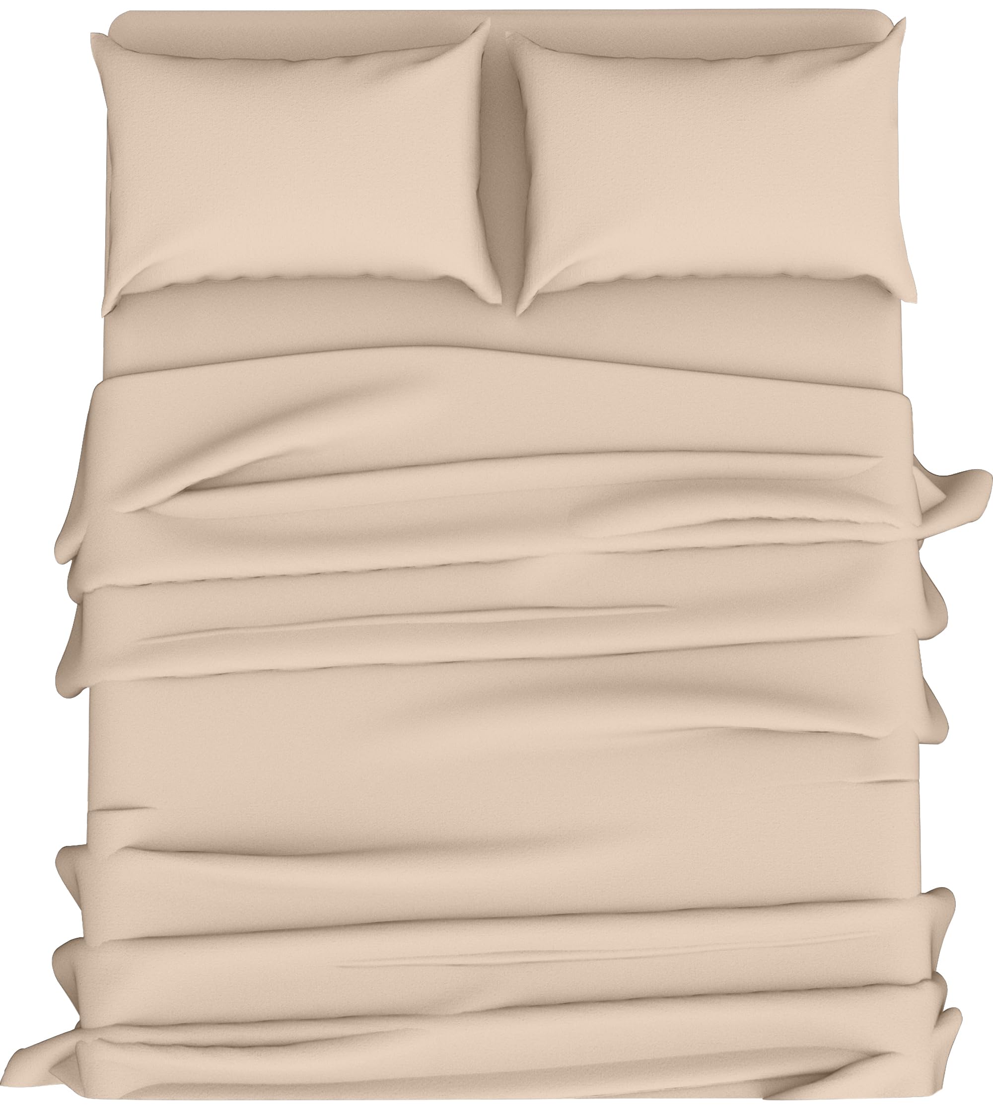 HOME ACE Latte Extra Deep Non Iron Super King Size Fitted Sheets Polycotton Fitted Bed Sheets, Poly Cotton Deep Super Kingsize Bed Sheet Fitted, 16”/40CM Super King Size Fitted Sheet