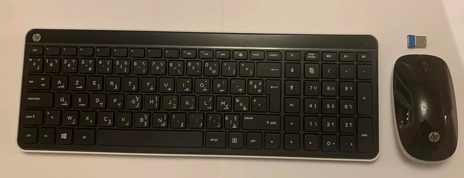 French Arabic Azerty Wireless Keyboard and Mouse Computer Accessories Keyboard