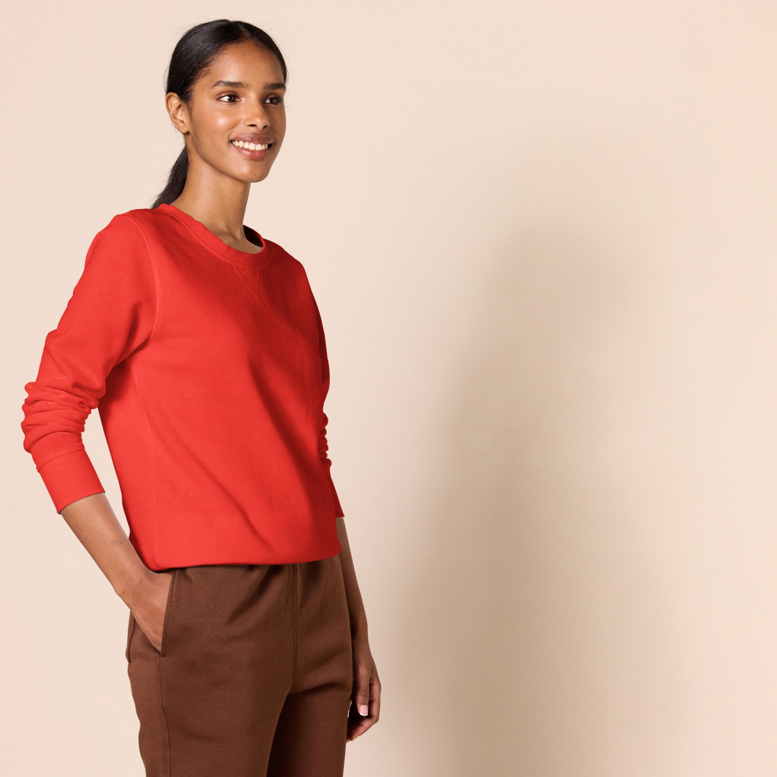 Amazon Essentials Felpa in Pile Girocollo (Disponibile in Taglie Forti) Donna