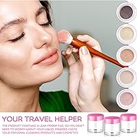 Vista 67 de 6 Pack 6oz Plastic Jars Containers with Lids Wide-mouth Refillable Leakproof Reusable Round Empty Jars for Travel Cosmetic Dry Food Spice Candy Clear