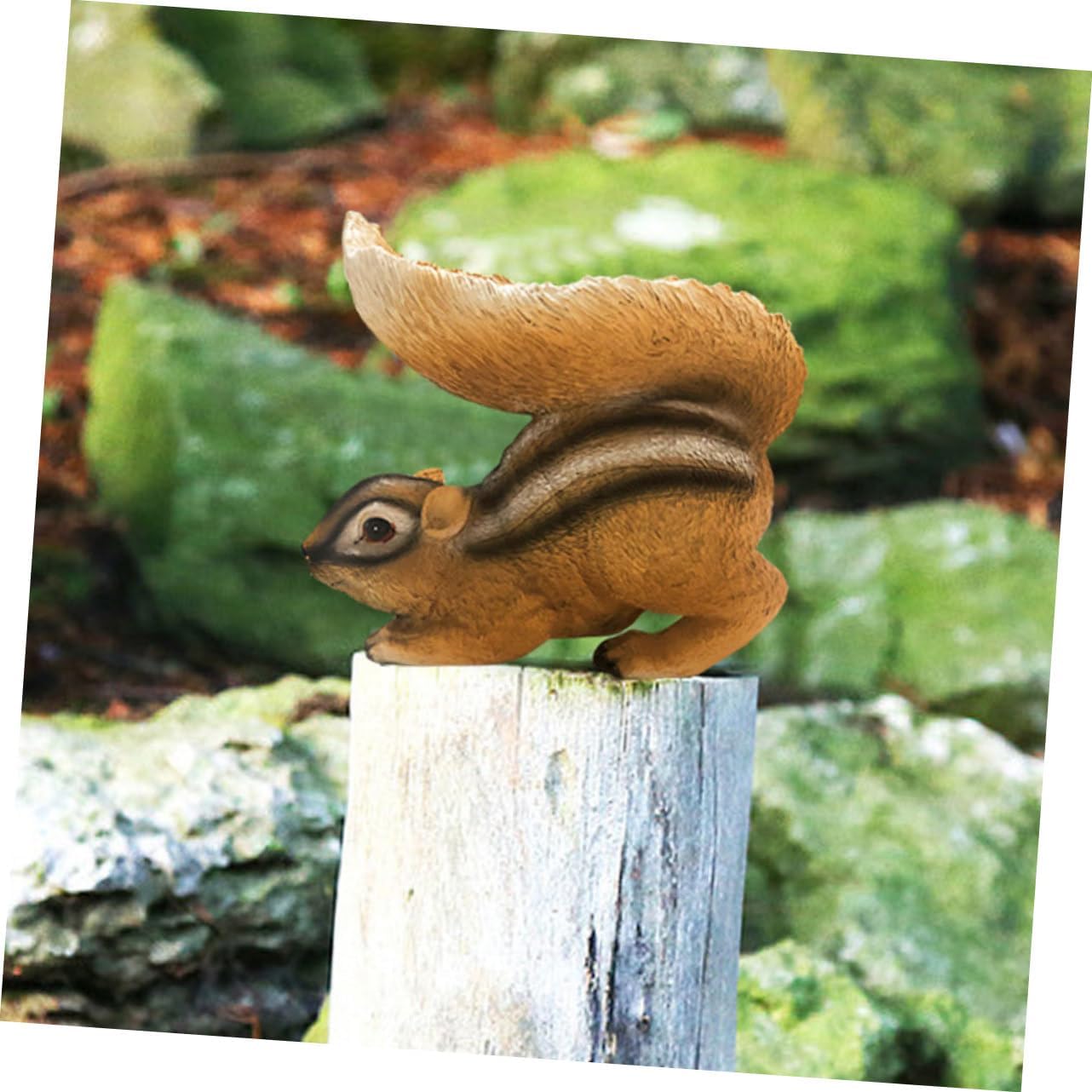 HANABASS 1Pc Creative Resin Squirrel Garden Decor Outdoor Statue Cute Lawn Ornament Lovely Feeder for Backyard Patio