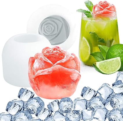 Amazon 製氷皿 ローズ シリコン 製氷器 製氷機 丸氷 丸い氷 アイストレー アイス 氷 アイスモールド 氷容器 氷製器 3d Diy バラ 取出し簡単 柔らかい 製氷グッズ 高耐久性 漏れ防止 多機能 おしゃれ かわいい ジュース チョコレート アイスコーヒー ウィスキー 梅酒 お