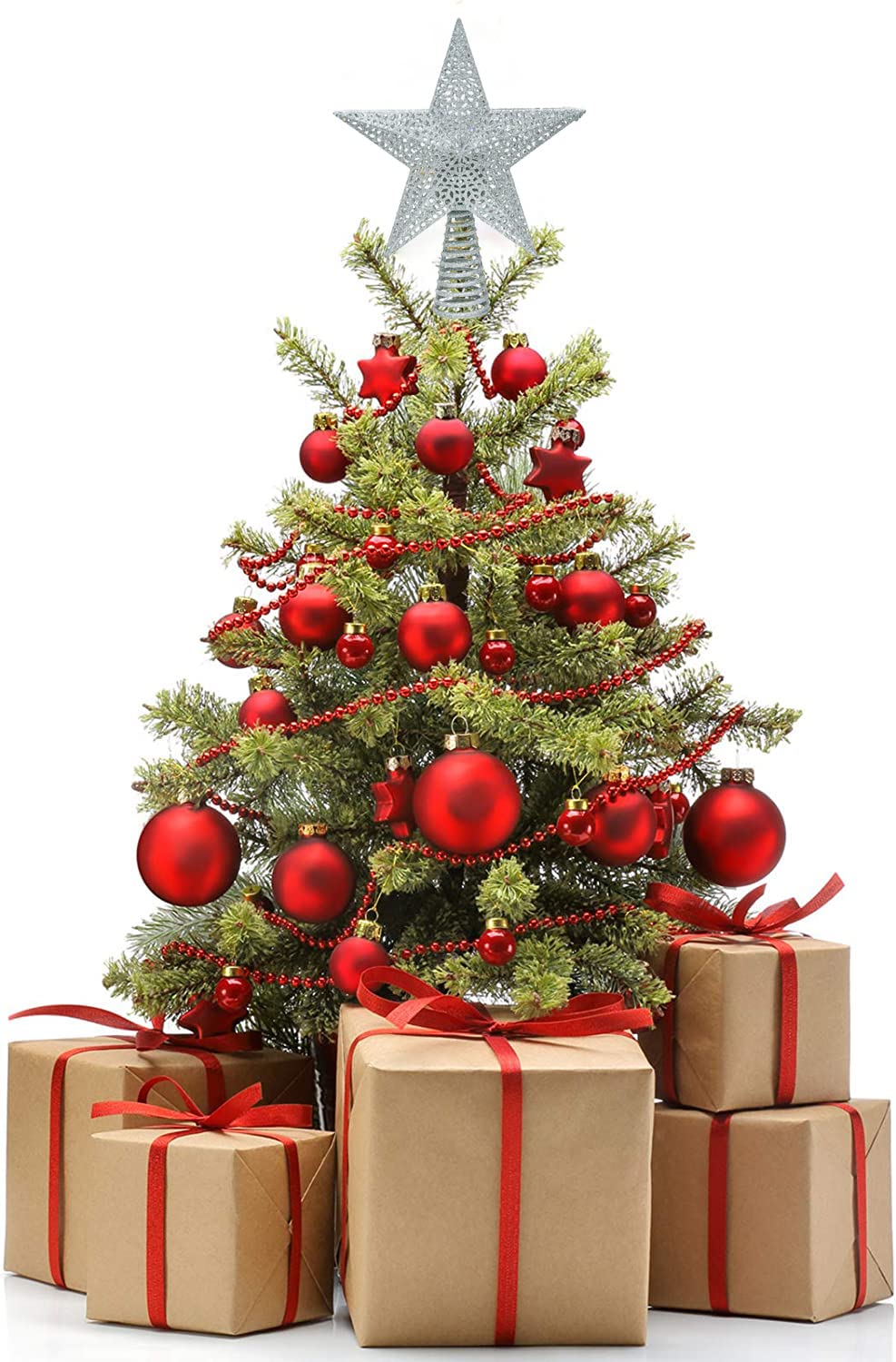 Christmas Star Tree Toppe Lighted Builtin LED Multicolor Rotating