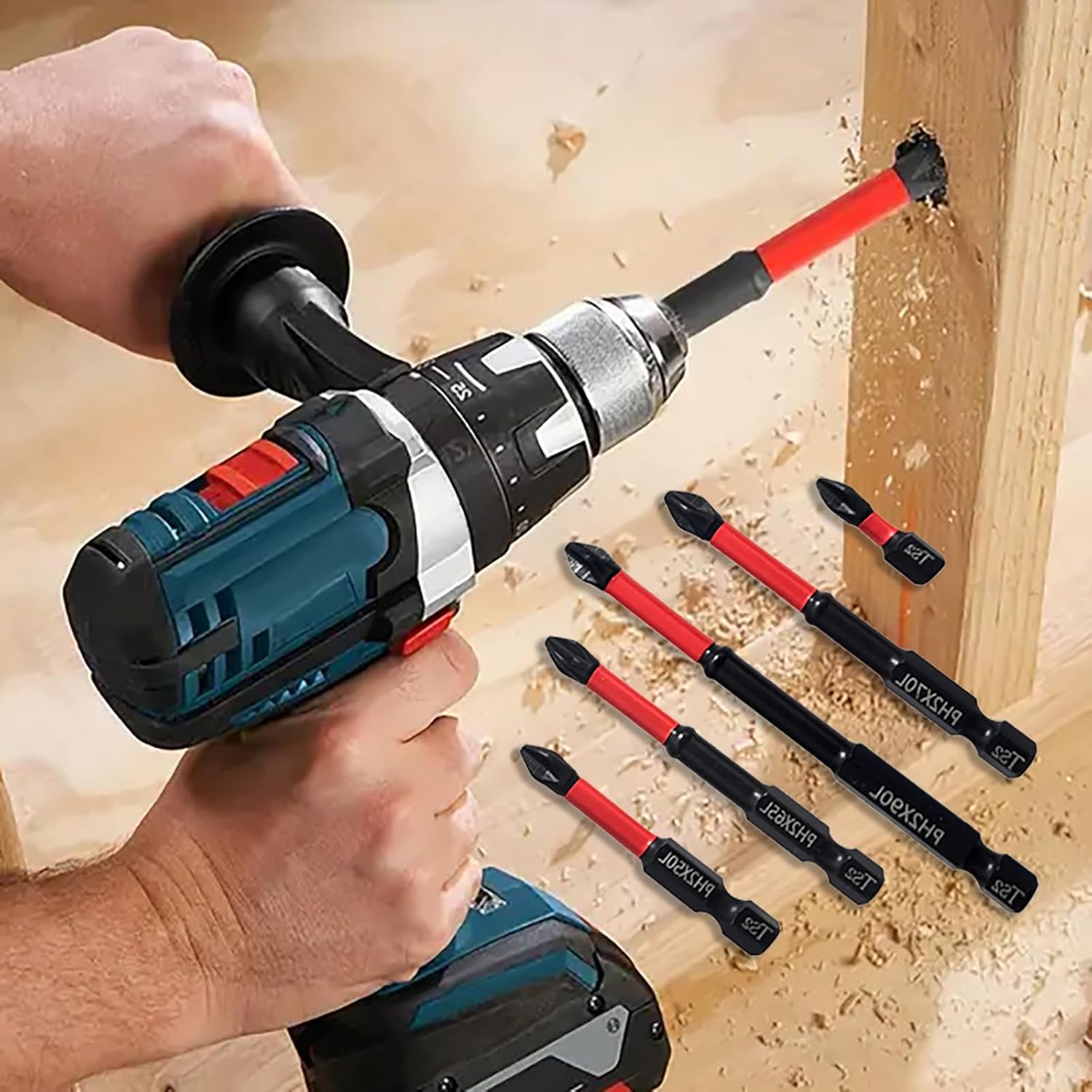 12-Piece Magnetic Fastener Drive Bits Set S2 Steel PH2 Screwdriver Bits 1/4-Inch Hex Shank for Electric and Manual Use