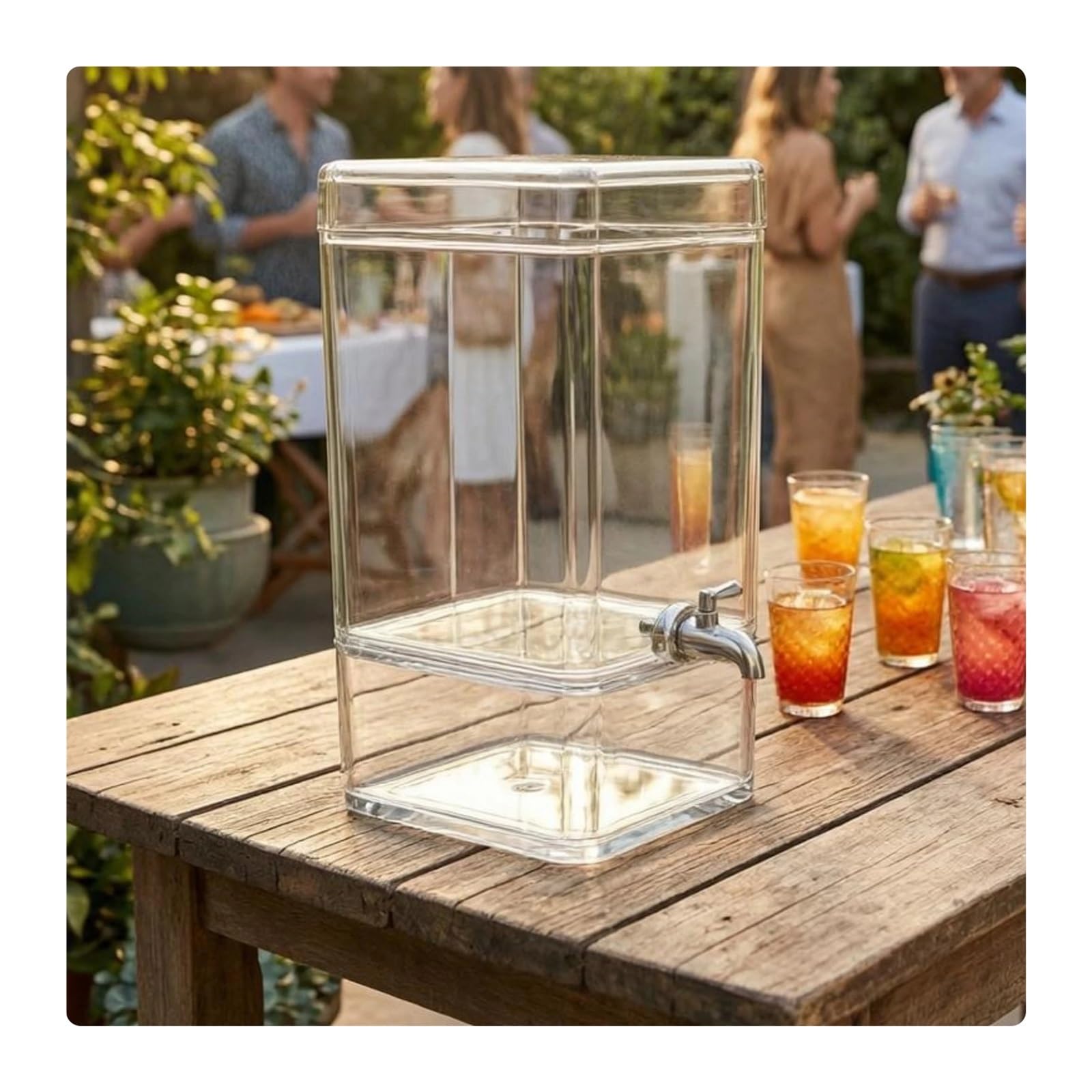 Distributeur De Boisson Avec Robinet Distributeur de boissons à robinet Récipient de service transparent(Transparent G)