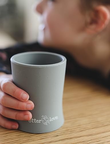 Miniatura 3 de otterlove Taza de entrenamiento de silicona para bebés y niños pequeños, aprobada por OT pediátrica, 100% silicona LFGB pura de platino, irrompible,