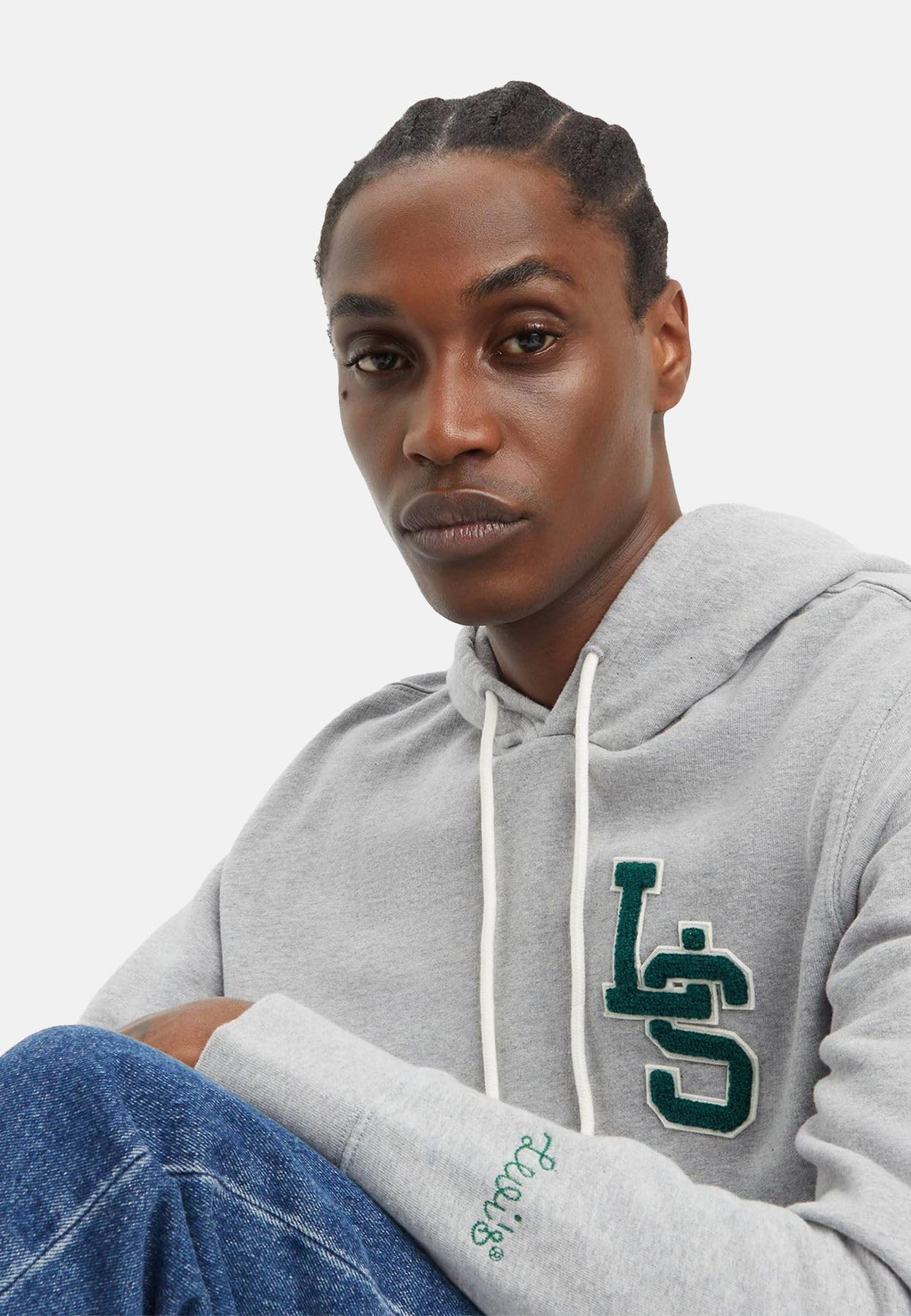 Levi's Męska standardowa bluza z kapturem, Ls Letterman Hoodie Mhg, S