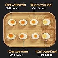 Vista 7 de Oroton Olla rápida para huevos interior y exterior de acero inoxidable 304, olla eléctrica para huevos de 9 huevos de capacidad para huevos duros