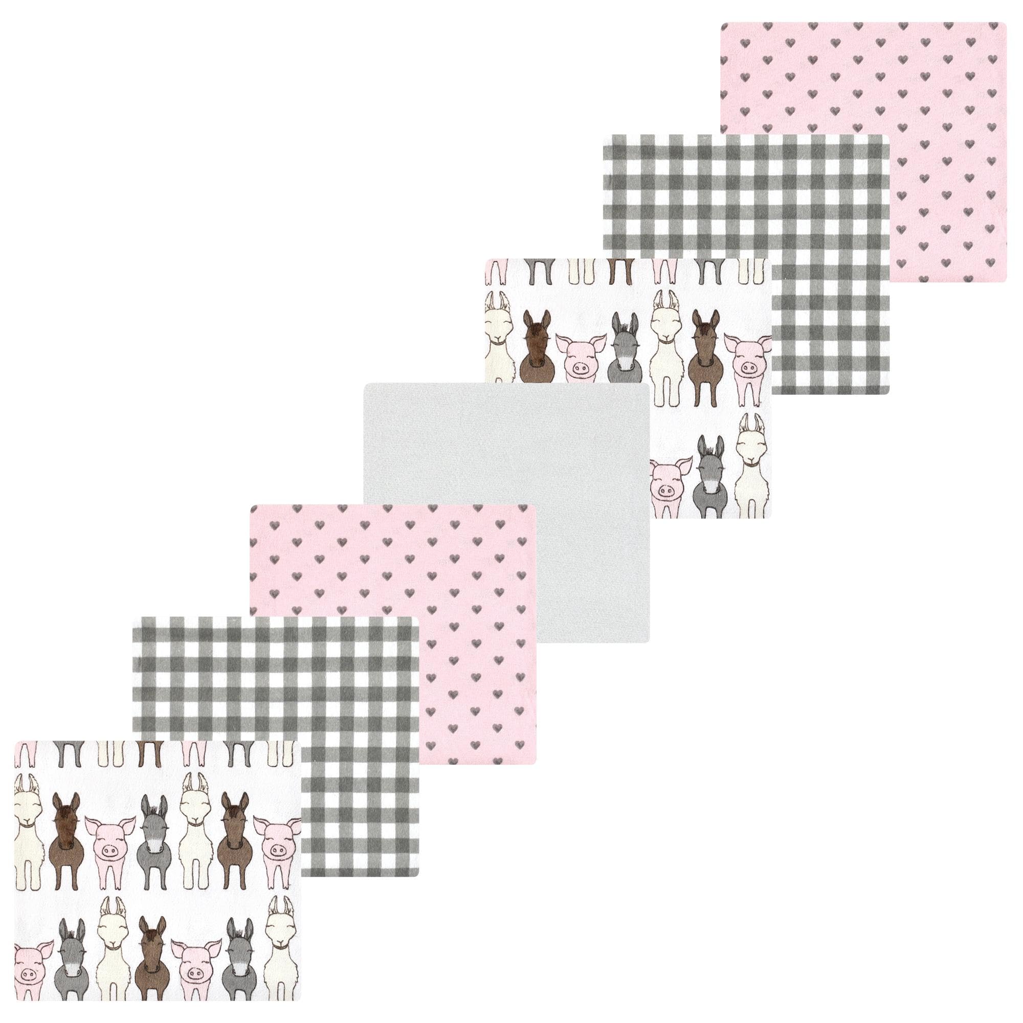 Luvable Friends Little Treasure Flannel Receiving Blankets 7pk