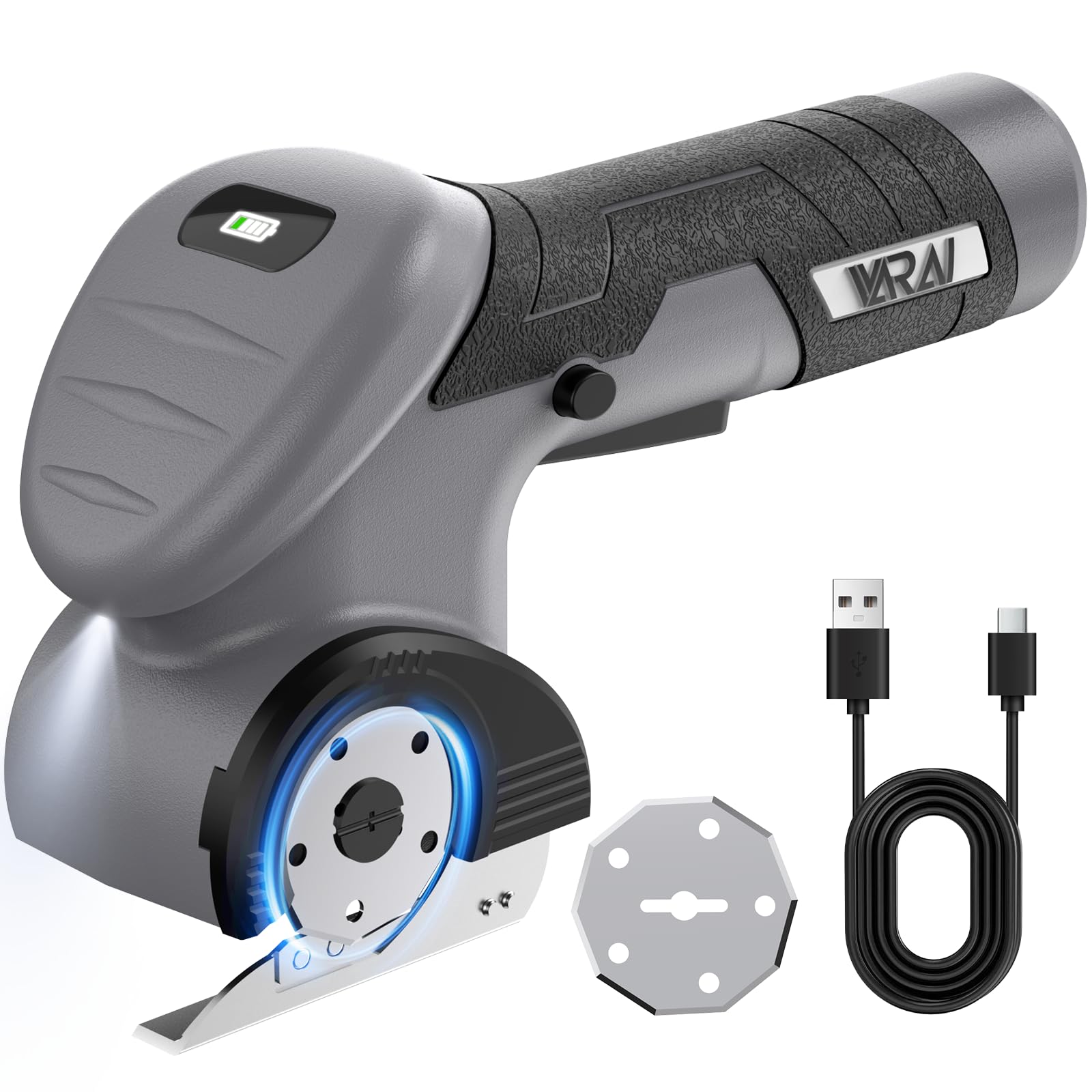 Photo 1 of 2026 Cordless Electric Scissors, Fast Charging Rechargeable Cardboard Cutter with Replaceable Blades and Long-Lasting Battery, Effortless Cutting for Cloth, Fabric, Plastic & Leather