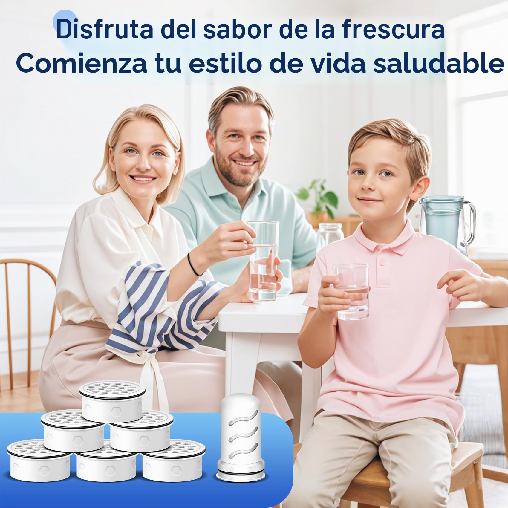 Filtro de agua de repuesto para dispensador Lifestraw Home 18C/jarra de vidrio 7C/microfiltro de plástico 10C/microfiltro de plástico 7C/6 carbón activado + filtro de intercambio iónico