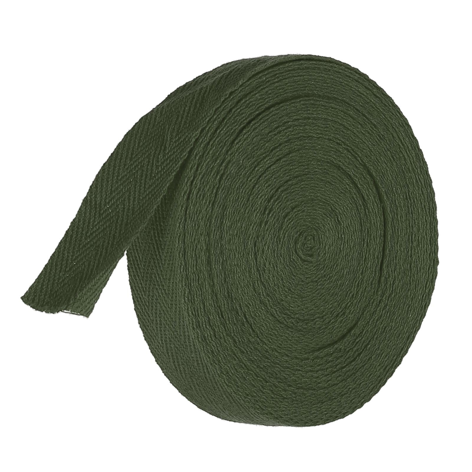 TA-VIGOR Cotton Twill Tape 20mm x 10 Yards Herringbone Webbing Army Green