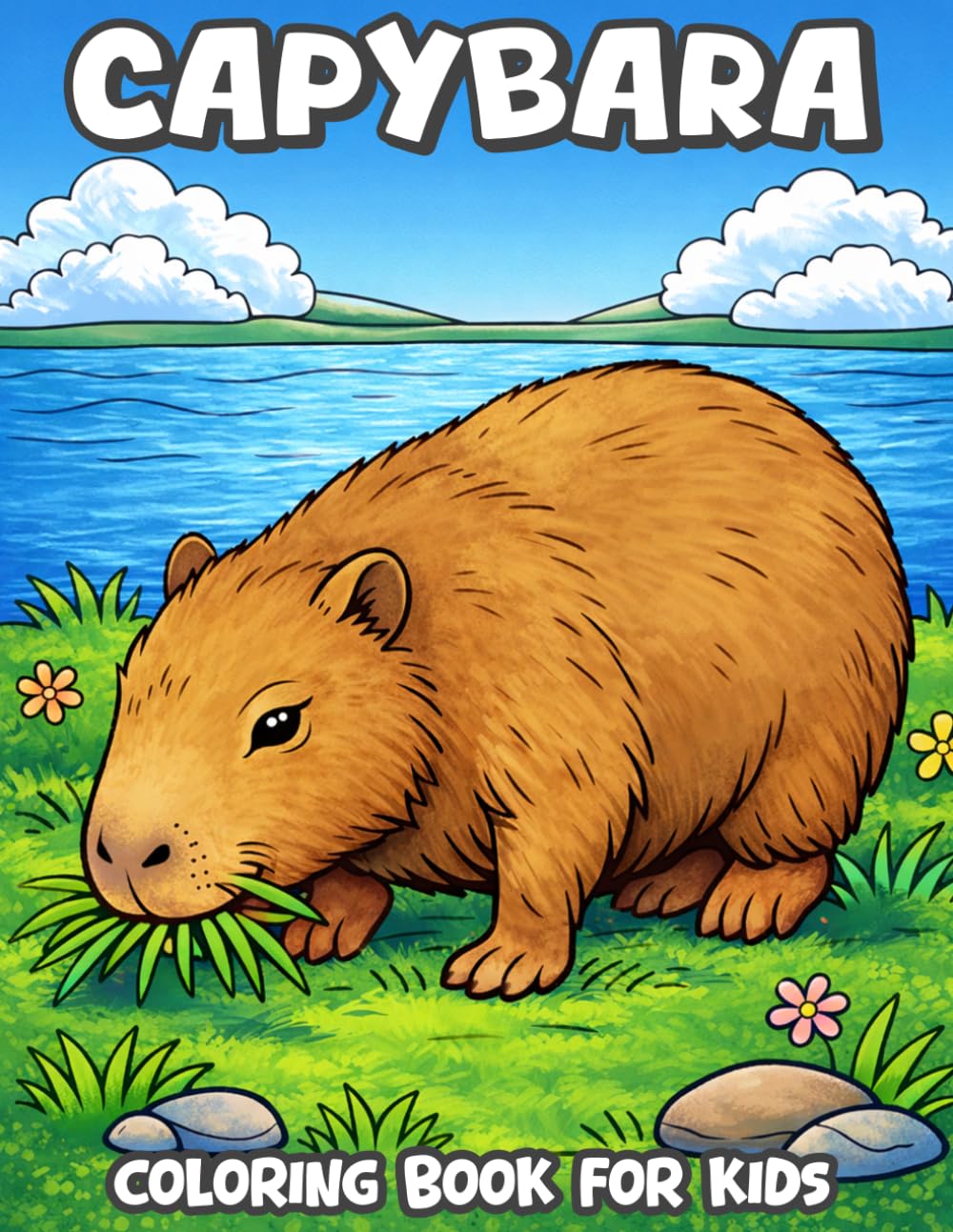 Capybara Coloring Book for Kids: A Sweet and Fun Coloring Book Full of Adorable Capybara Scenes
