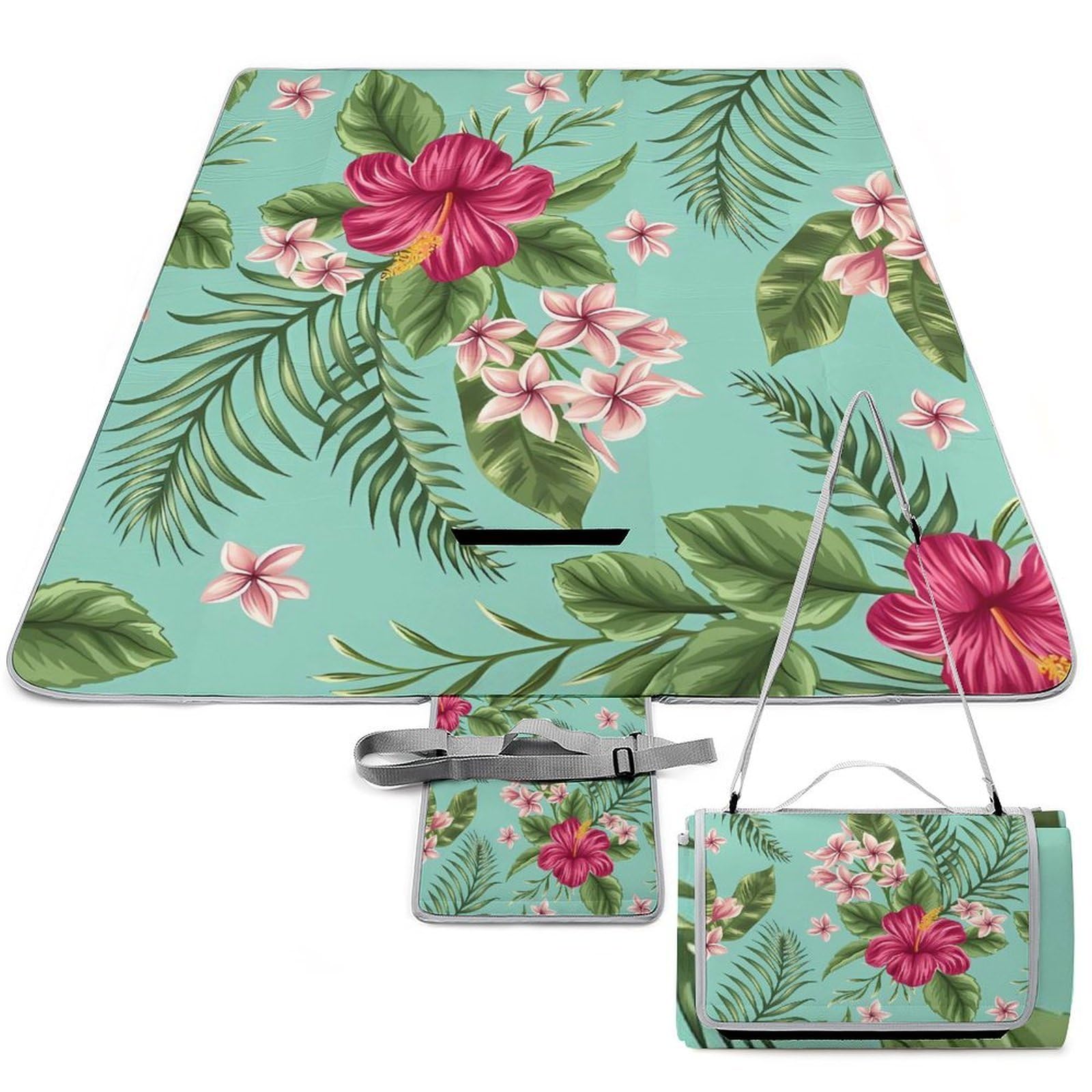 Tapis de pique-nique tropical pour des déjeuners sur l'herbe et le sable