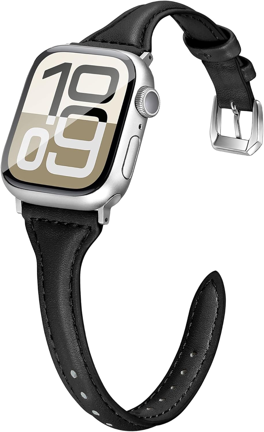 wipalor Thin Leather Band Fit Apple Watch Bands for Women 42mm 41mm 40mm 38mm 46mm 45mm 44mm 49mm Series 10 9 8 7 6 5 4 3 2 1 SE Ultra, Top Grain Genuine for iPhone Watch Bands Slim Cute iWatch Bands