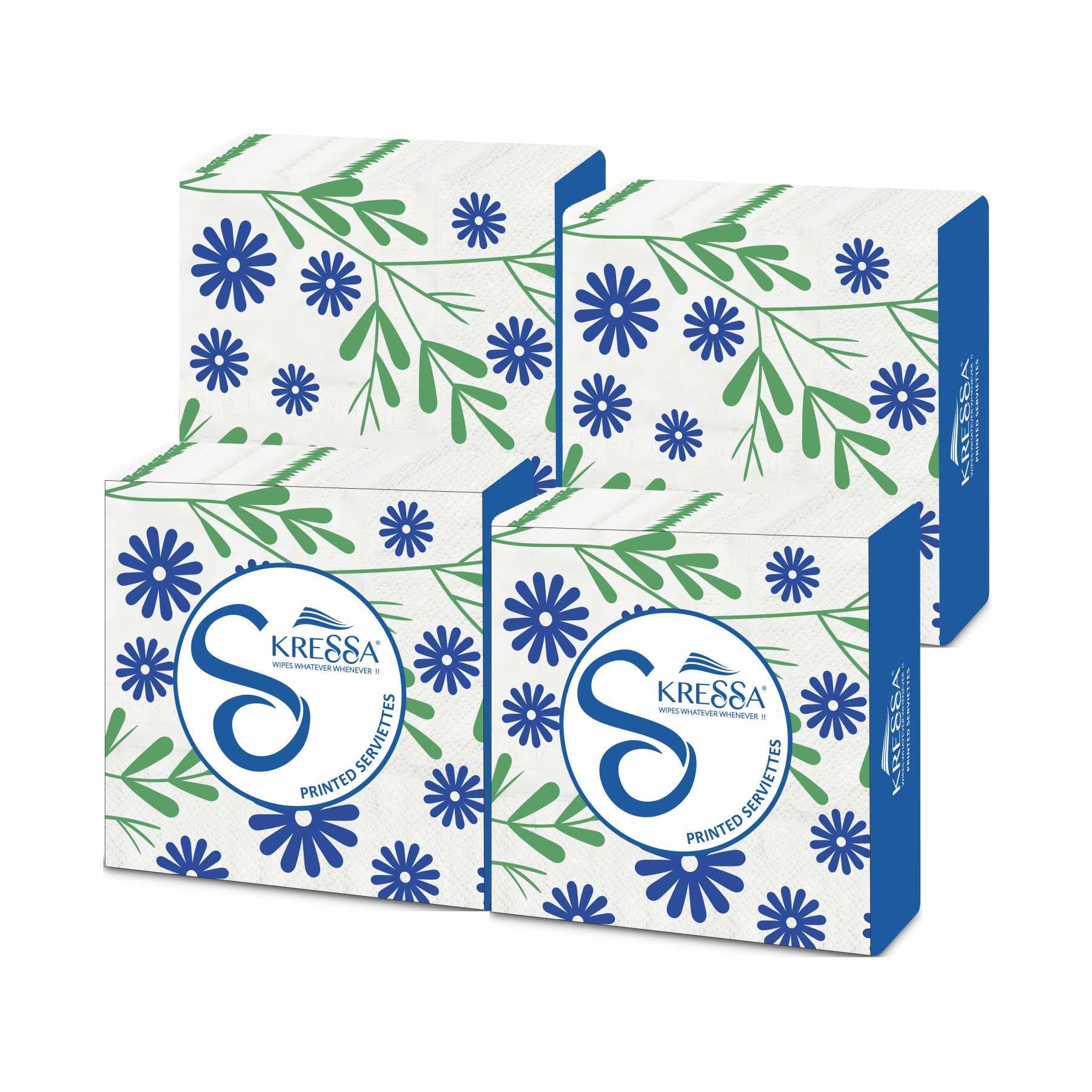 Kressa Paper Napkins Printed | 2 Ply Printed Tissue Paper Napkins (Pack of 4) (B0BHSNP1Y4) Amazon Price History, Amazon Price Tracker
