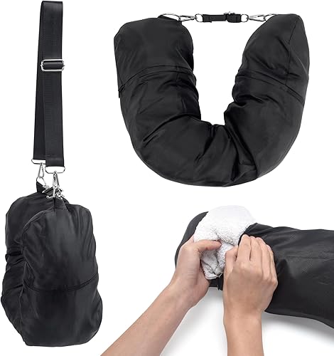 Zebrabox Almohada de viaje rellenable, almohada de cuello de viaje que rellenas con ropa, se transforma en equipaje adicional sin exceso de tarifas,