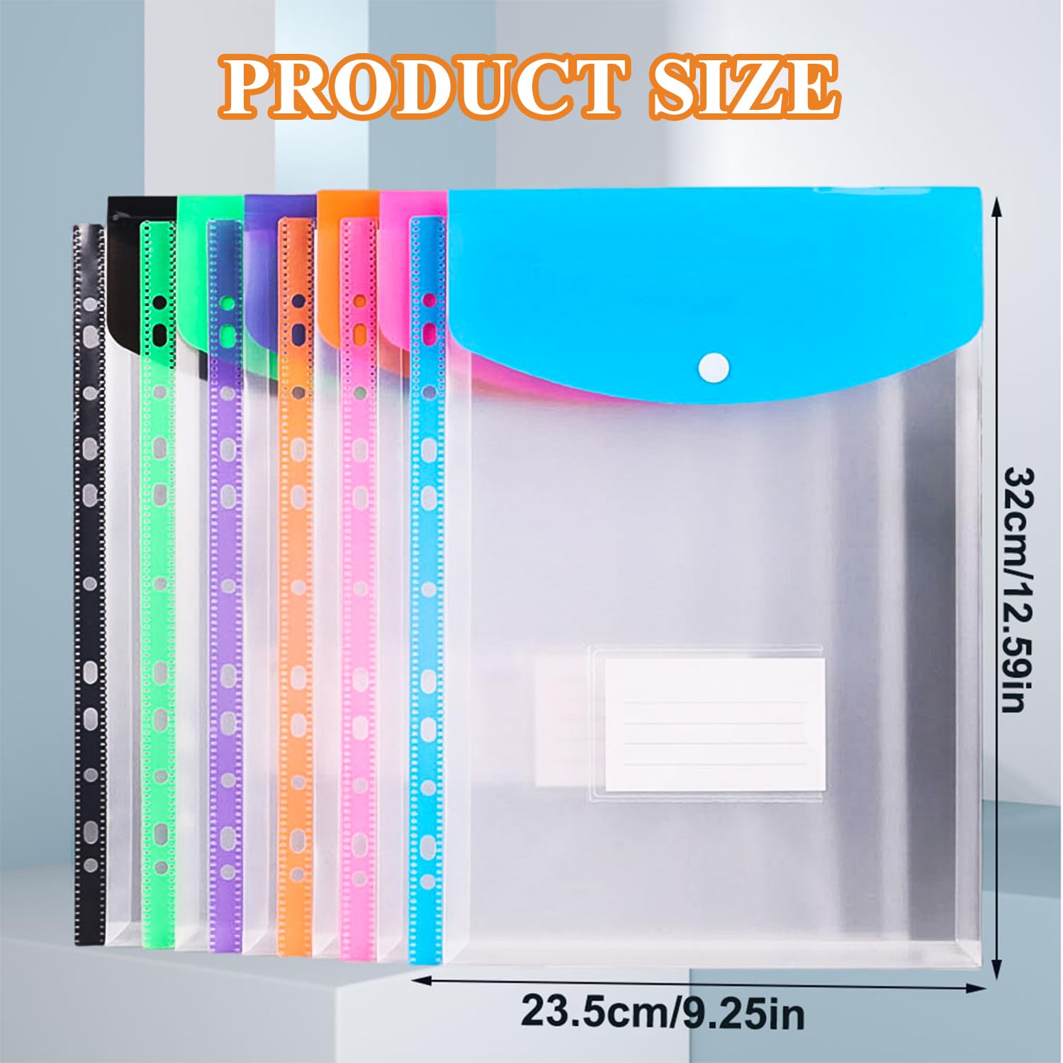 Plastic Wallets A4 Punched Poly Pockets - Image 2