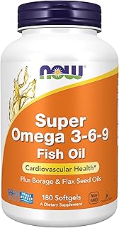 NOW Foods Supplements, Super Omega 3-6-9 1200 mg with a blend of Fish, Borage