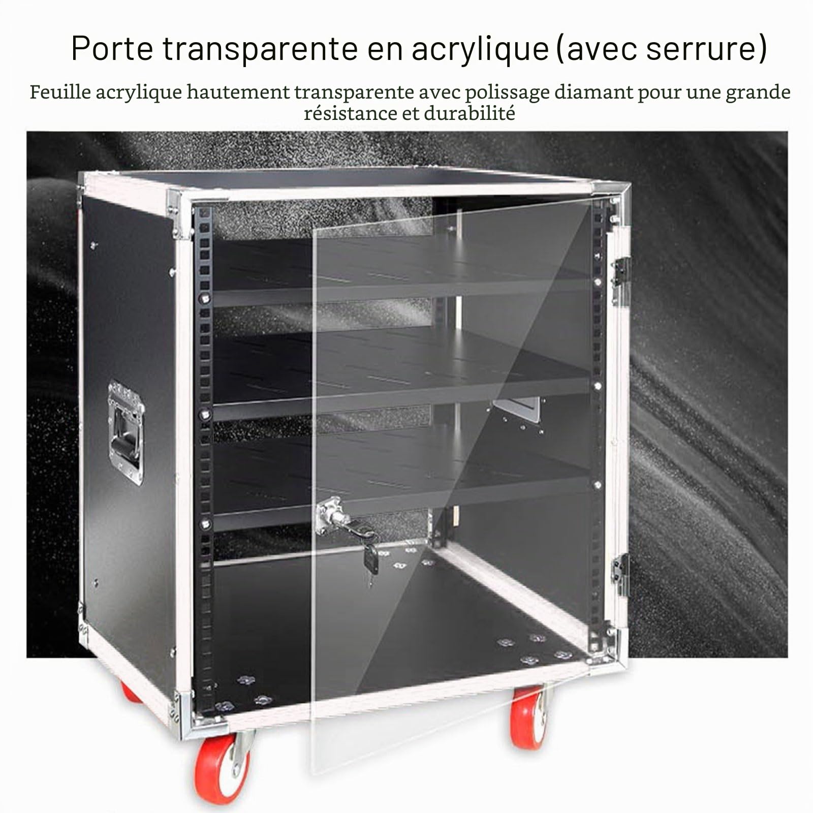 Meuble HiFi, Armoire AV Moderne, Meuble HiFi Vintage, Stockage De Composants Audio Multicouche, pour Platine Vinyle Meuble Audio/Vidéo(43cm/16.9in)