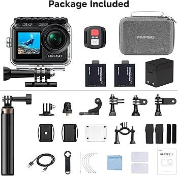 Amazon.com : AKASO Brave 7 LE 4K60FPS 20MP WiFi Action Camera with