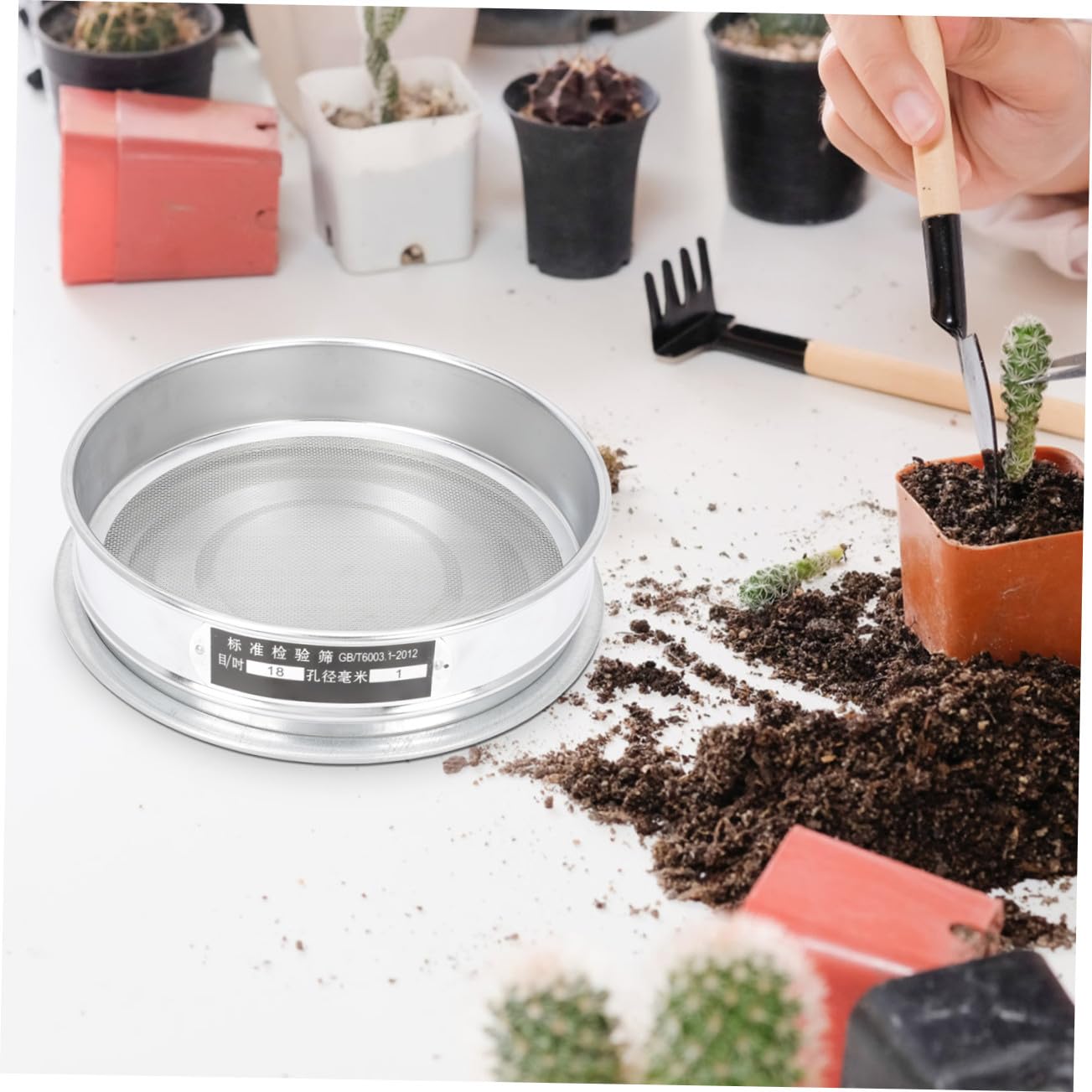 Yardwe Kit de Plate- Forme Germe en Acier Inoxydable Rond Sprouter Sprouter Plateau de Démarrage de Semis Mini Plante Plateau de Germination de La Plante pour Germes de Haricots