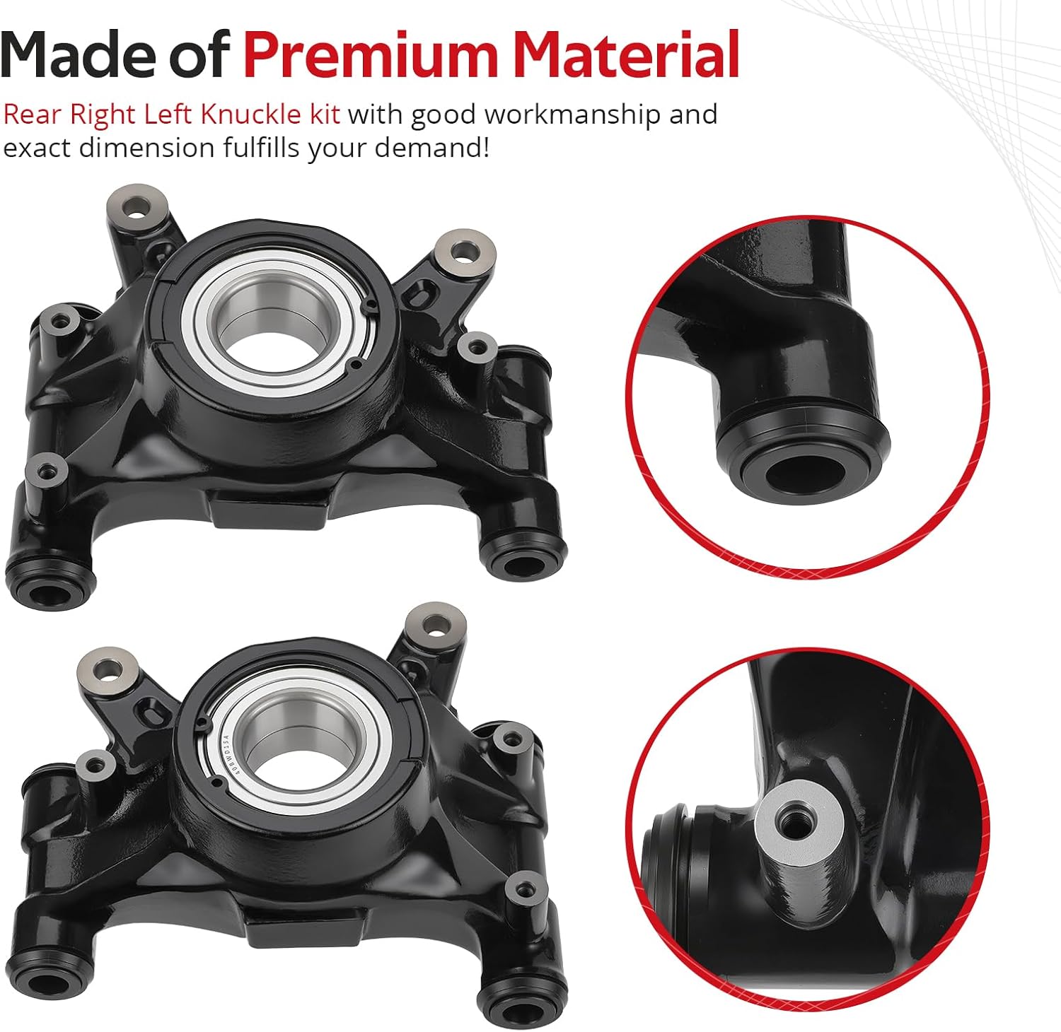 JAVIK Rear Right + Left Knuckle kit Fit for Honda P-ioneer 1000 SXS1000M3 SXS1000M5 SXS1000M6 2016-2024,O.E.M#52210-HL4-A00 52260-HL4-A00