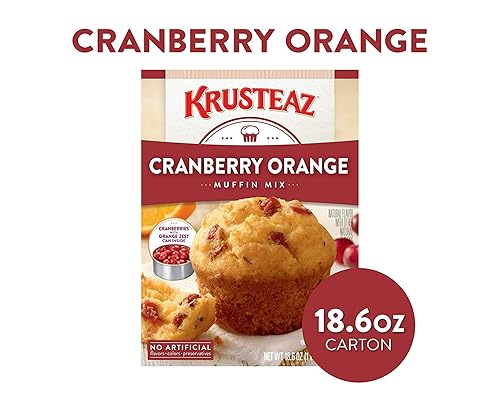 Miniatura 4 de Paquete de mezcla de muffins de naranja y arándano. Incluye dos cajas de 18.6 onzas de mezcla de muffins de naranja y arándano Krusteaz con lata de