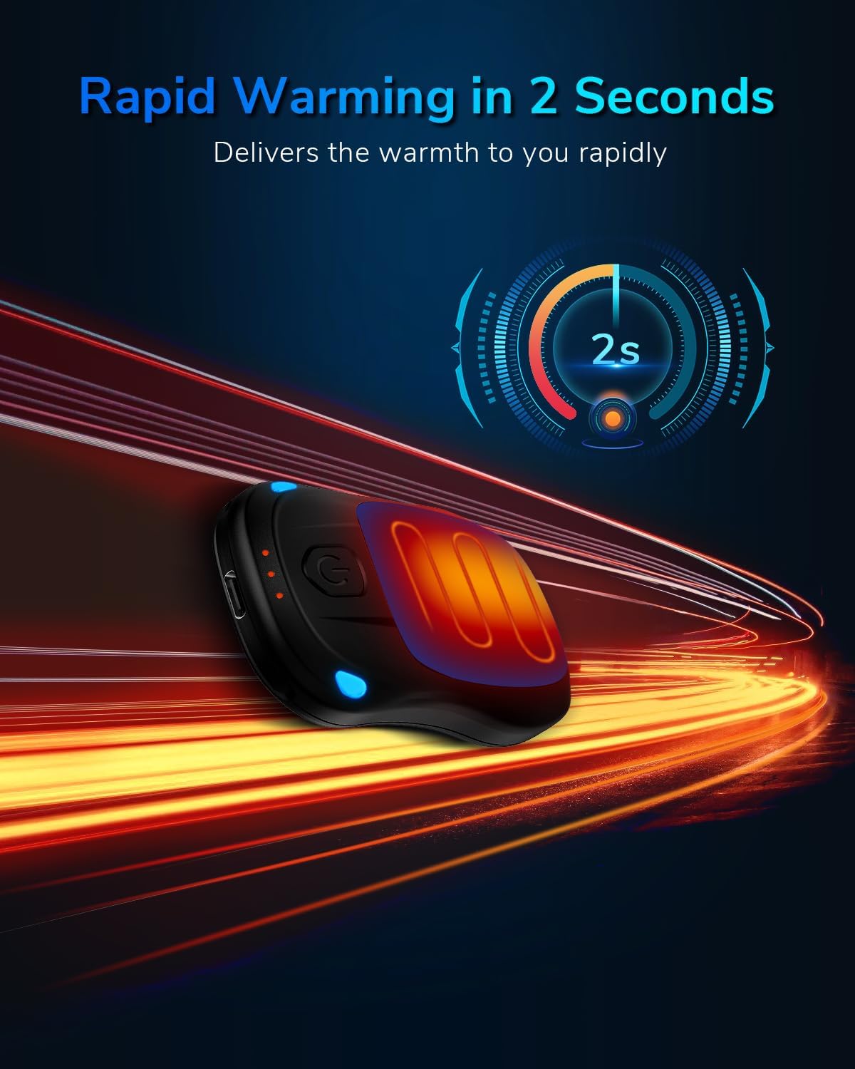 Hand Warmers Rechargeable 2 Pack, MKG Electric Hand Warmer, 24Hrs Long Lasting Reusable HandWarmers with 3 Levels Quick Heat, Portable Pocket Heater for Camping, Hunting, Golf, Women Wen Winter Gift - Image 3