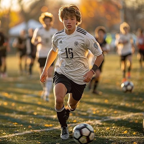 Miniatura 4 de Espinilleras de fútbol con calcetines para fútbol de 3, 4, 5 a 16 años de edad en adelante para niñas y niños pequeños