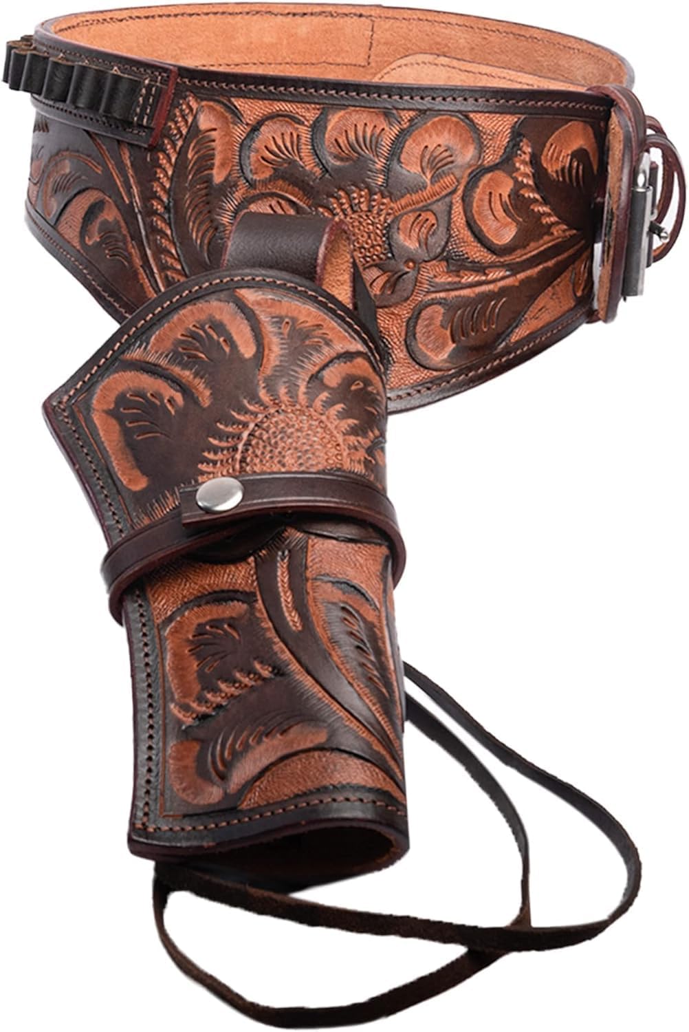 Hulara Full Grain Buff Leather 22 Caliber Plain Western Holster Heritage Rough Rider 22 Holster Western Gun Belt Heritage 22 Holster Cowboy Holster Ruger Wrangler Holster 22 Revolver Holster