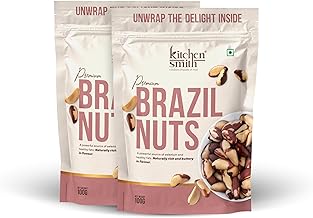 KitchenSmith Brazil Nuts - Pack of 2 (100gm Each) | Crunchy & Nutritious Snack | Rich in Selenium, Protein & Good Fats | Supports Energy & Heart Health | Fresh & Air-Tight Packed