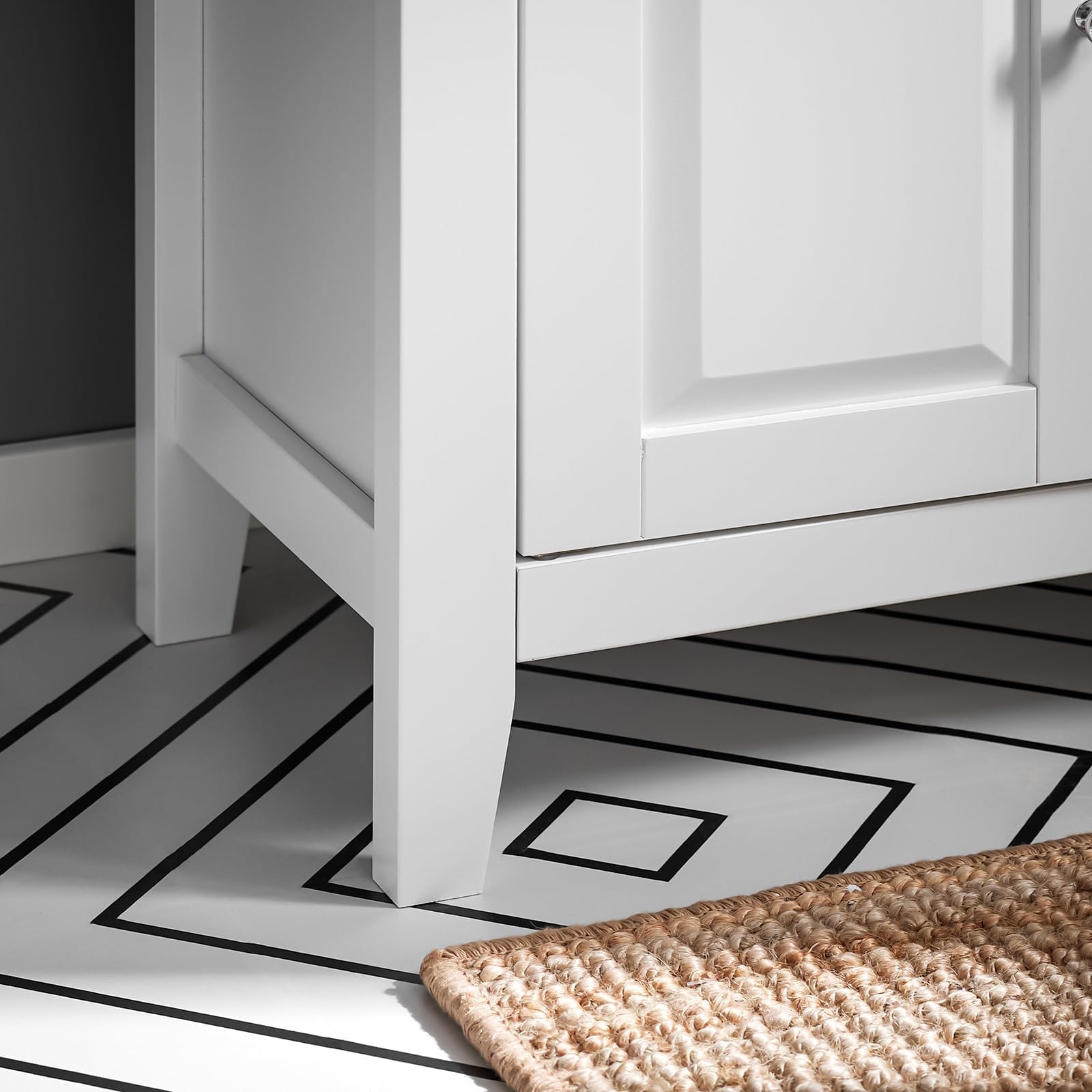 SoBuy FRG202-W szafka pod umywalkę, szafka łazienkowa, meble łazienkowe, szer. x wys. x głęb. ok.: 60 x 62 x 30 cm, kolor biały