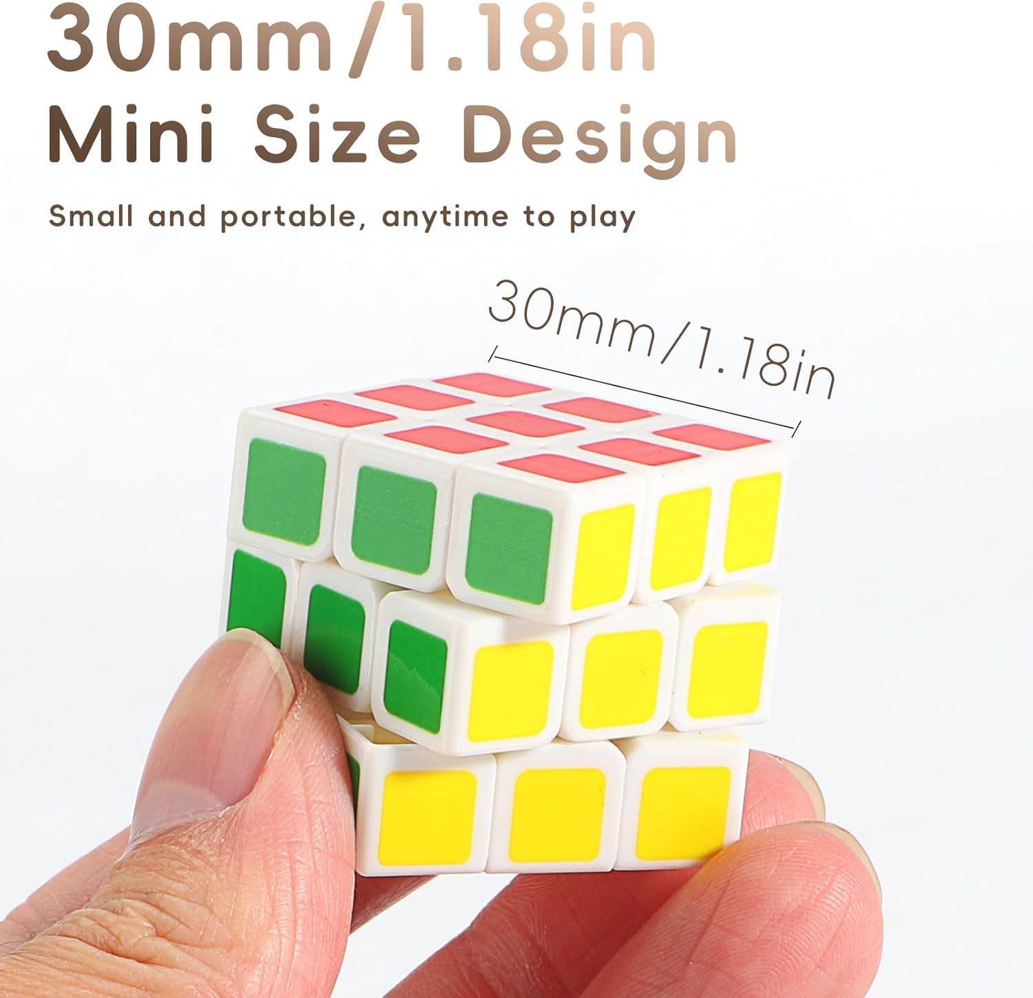FIVEDAOGANG Mini Cube Bulk - 24 Pack Mini Speed Cubes Puzzle Party Favors for Kids, 1.18in 3x3 Smooth Small Magic Cube Gifts for Kids