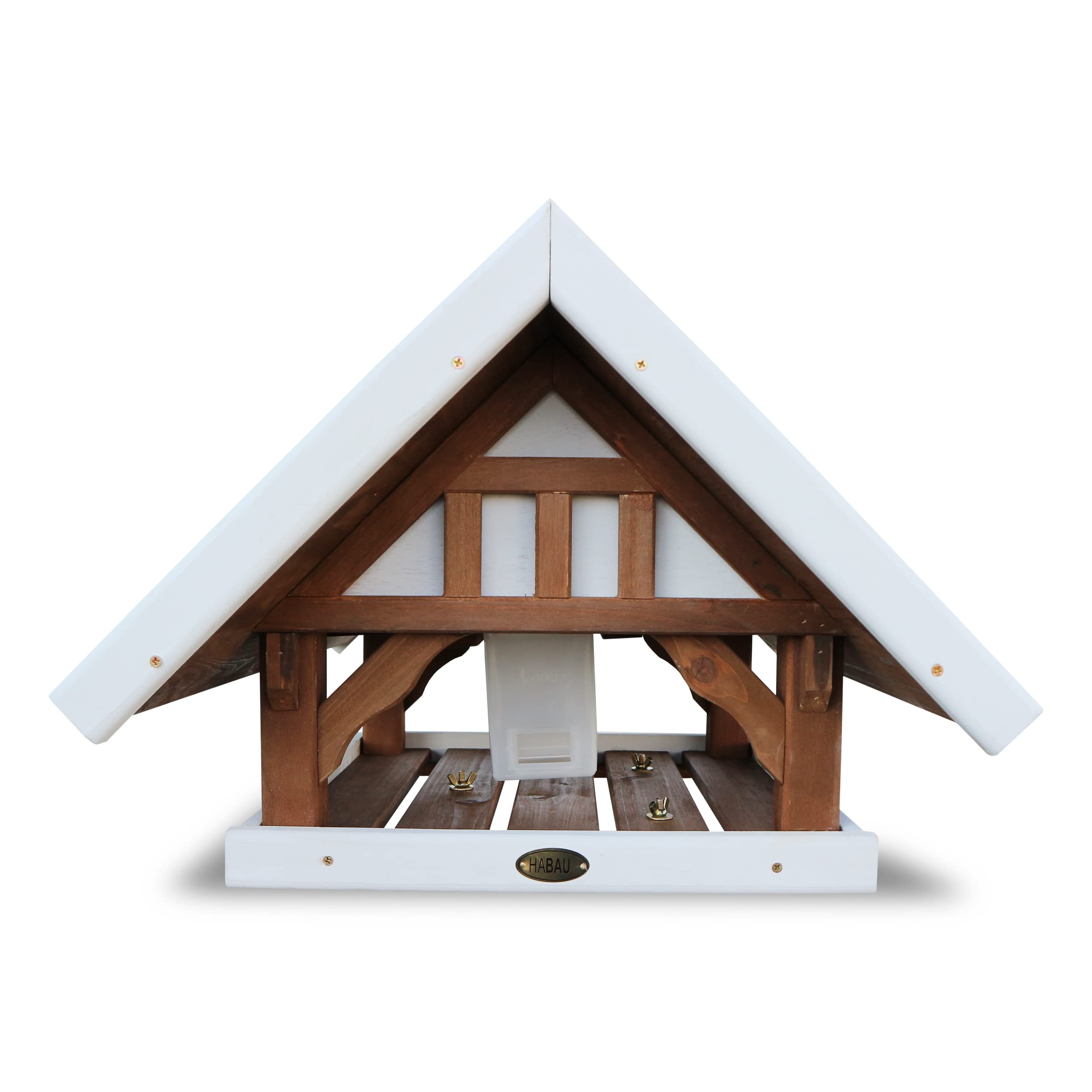 HABAU Vogelhaus Kanada 2", zerlegt, mit Futtersilo und Ständer, 55 x 48 x 37 cm