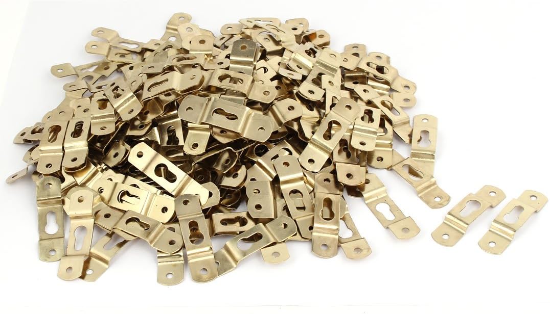 60mmx15mmx5mm Wall Hanging Picture Photo Frame Hidden Hook Gold Tone 400pcs (2b357793d9a5a3537299f61b65c54b86)