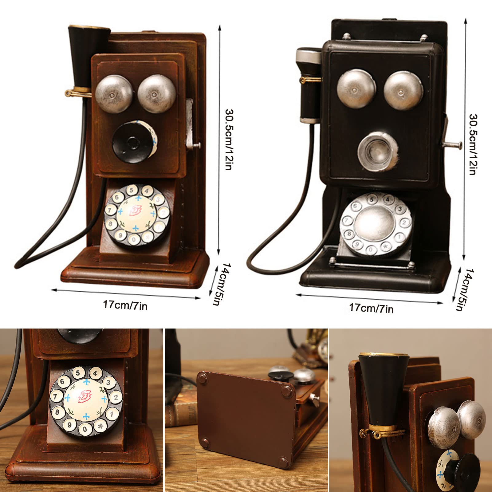 Rotary Wall Phone Vintage Rotary Telephone Decor – Resin