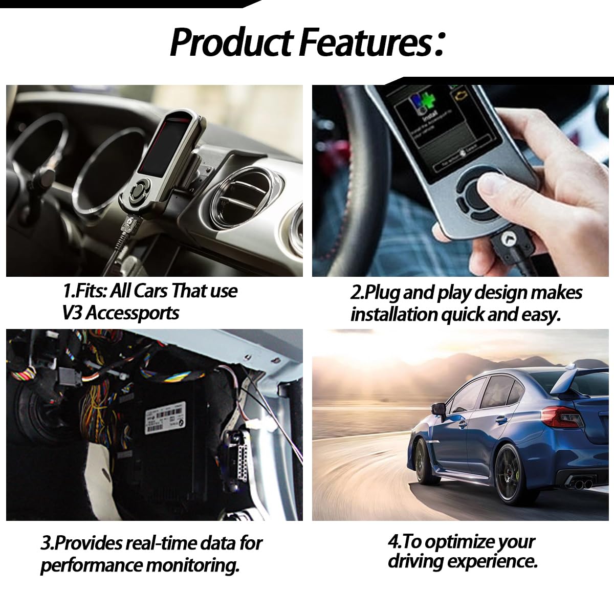 Access Port OBD2 OBDII Cable Compatible with Cord V3 Sub-aru Ford VW WRX STI Focus Evo BMW,Fits: All Cars that use V3 Accessports