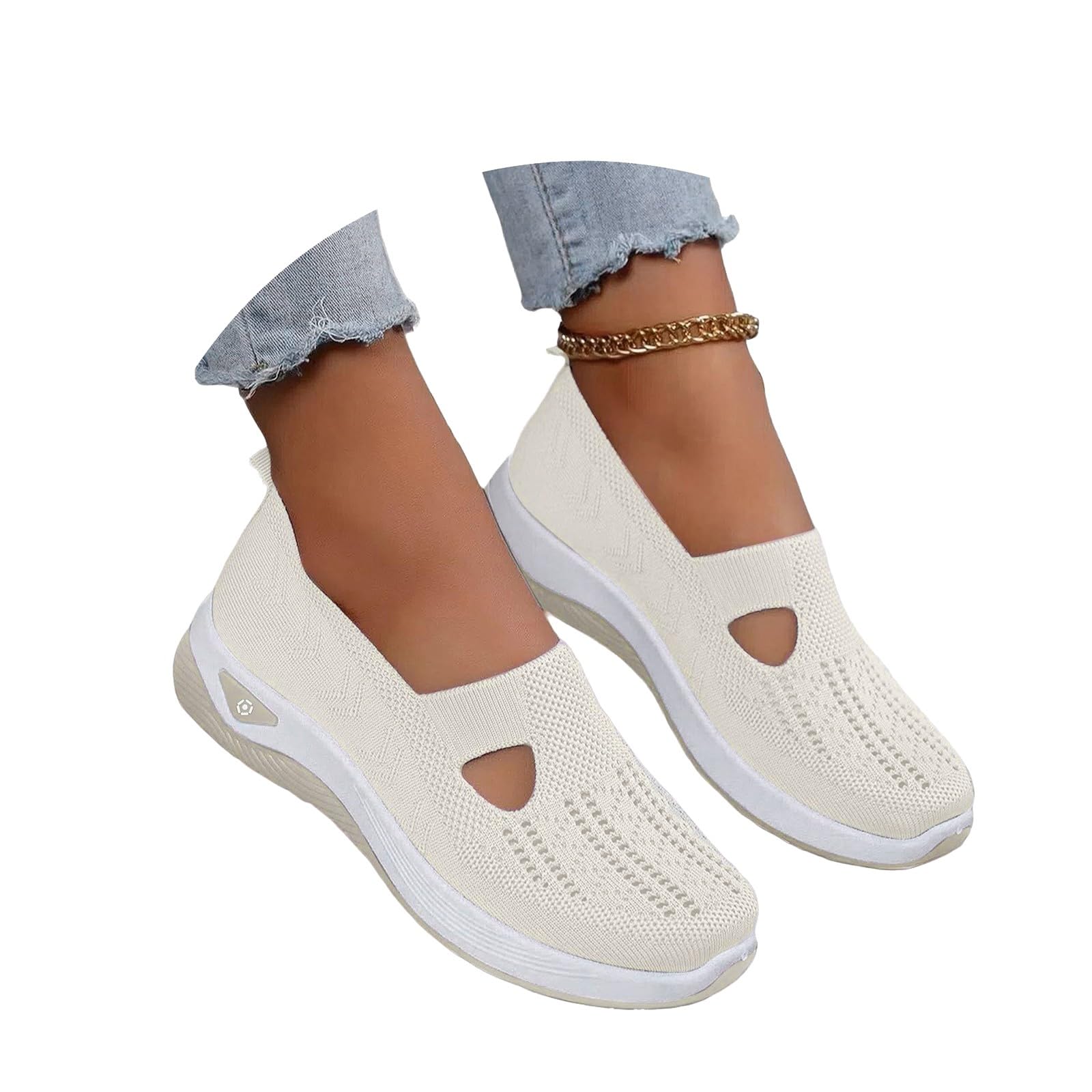 Baskets Orthopédiques Femmes Sans Lacets - Chaussures De Marche Légères En Maille, Semelle Antidérapante - 10