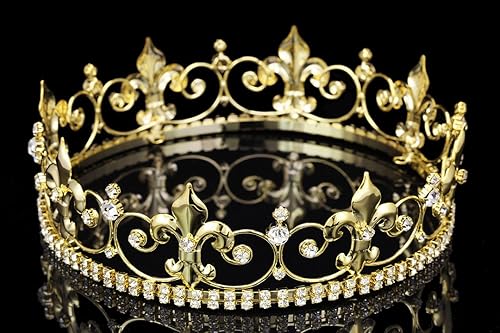 Miniatura 5 de Ornate corona de rey con flor de liz de 2 pulgadas